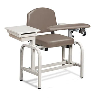 Clinton Industries 66020 Lab X Series Blood Drawing Chair with Padded Flip Arm & Drawer 