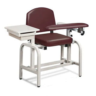 Clinton Industries 66020 Lab X Series Blood Drawing Chair with Padded Flip Arm & Drawer 