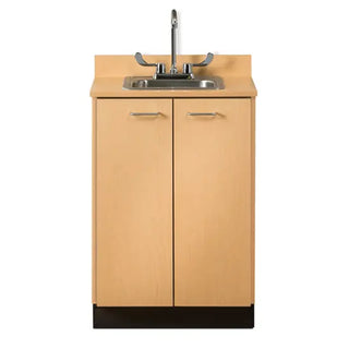 Clinton Industries 8024-22 24" Wide Base Cabinet with 2 Doors, Stainless Steel Sink & Gooseneck Faucet