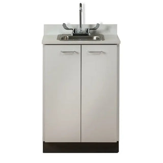 Clinton Industries 8024-22 24" Wide Base Cabinet with 2 Doors, Stainless Steel Sink & Gooseneck Faucet