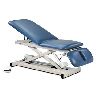 Clinton Industries 80330 Power 500 Open Base Power Table with Adjustable Backrest & Drop Section 
