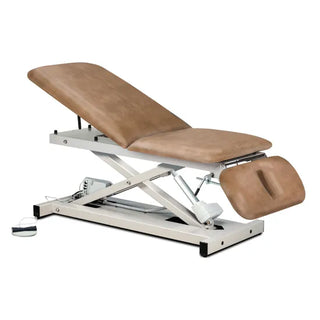 Clinton Industries 80330 Power 500 Open Base Power Table with Adjustable Backrest & Drop Section 