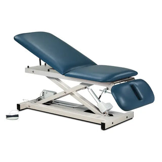 Clinton Industries 80330 Power 500 Open Base Power Table with Adjustable Backrest & Drop Section 
