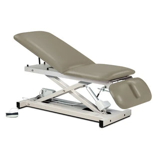 Clinton Industries 80330 Power 500 Open Base Power Table with Adjustable Backrest & Drop Section 