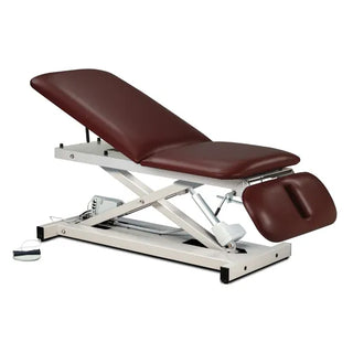 Clinton Industries 80330 Power 500 Open Base Power Table with Adjustable Backrest & Drop Section 