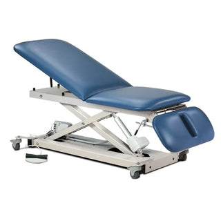 Clinton Industries 8039987 Power XL 600 Open Base Power Table with Adjustable Backrest, Drop Section & Casters 