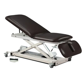 Clinton Industries 8039987 Power XL 600 Open Base Power Table with Adjustable Backrest, Drop Section & Casters 