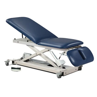 Clinton Industries 8039987 Power XL 600 Open Base Power Table with Adjustable Backrest, Drop Section & Casters 