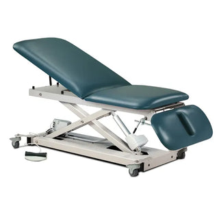 Clinton Industries 8039987 Power XL 600 Open Base Power Table with Adjustable Backrest, Drop Section & Casters 