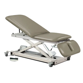 Clinton Industries 8039987 Power XL 600 Open Base Power Table with Adjustable Backrest, Drop Section & Casters 