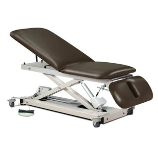 Clinton Industries 8039987 Power XL 600 Open Base Power Table with Adjustable Backrest, Drop Section & Casters 