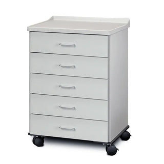 Clinton Industries 8950-A Molded Top Mobile Treatment Cabinet with 5 Drawers 