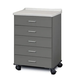 Clinton Industries 8950-A Molded Top Mobile Treatment Cabinet with 5 Drawers 