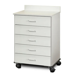 Clinton Industries 8950 Mobile Treatment Cabinet with 5 Drawers 