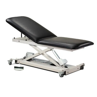 Clinton Industries Power 8029987 XL 600 Open Base Power Table with Adjustable Backrest & Casters 