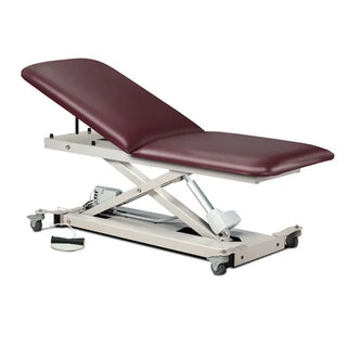 Clinton Industries Power 8029987 XL 600 Open Base Power Table with Adjustable Backrest & Casters 