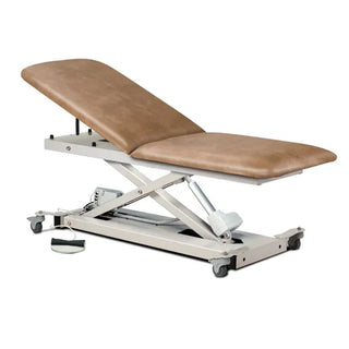 Clinton Industries Power 8029987 XL 600 Open Base Power Table with Adjustable Backrest & Casters 