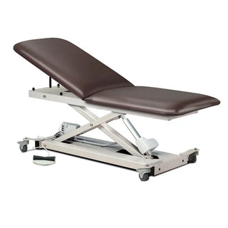 Clinton Industries Power 8029987 XL 600 Open Base Power Table with Adjustable Backrest & Casters 