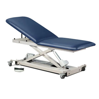 Clinton Industries Power 8029987 XL 600 Open Base Power Table with Adjustable Backrest & Casters 