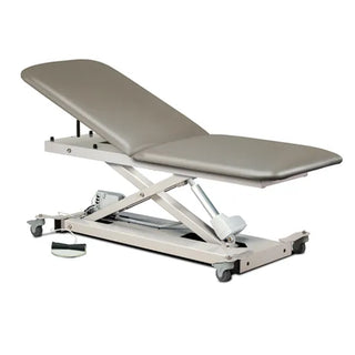 Clinton Industries Power 8029987 XL 600 Open Base Power Table with Adjustable Backrest & Casters 