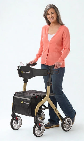 Comodità COM 301 Series Piuma Ultra-Light Rollator Walker, Easy to Lift, Fold, and Maneuver
