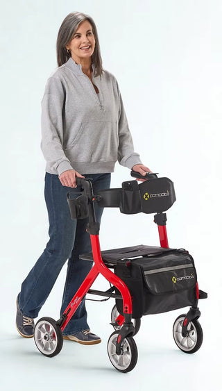 Comodità COM 301 Series Piuma Ultra-Light Rollator Walker, Easy to Lift, Fold, and Maneuver