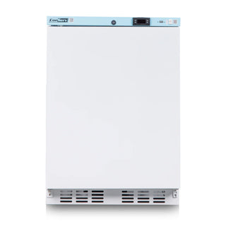 Conserv CMV 400 24" Compact Commercial/Pharmaceutical Refrigerator with blue logo on a white background