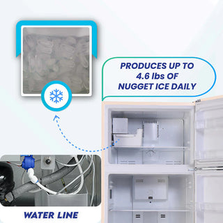 Conserv RRFI 18 C 29.5" RETRO Cream Refrigerator with Factory installed ICE MAKER