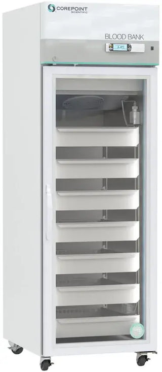 Corepoint Scientific NSBR231WSG-0, White Diamond Series Blood Bank Refrigerator, 23 cu.ft. Glass Door