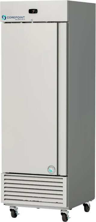 Corepoint CPS-HC-SSR-25S 27.625'' Stainless Steel Upright Refrigerator, Right or Left Hinged
