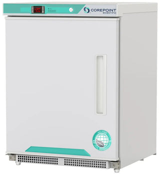 Corepoint PF051WWWADALH/0M 23.75" White Diamond Series Undercounter Freezer, Left Hinged
