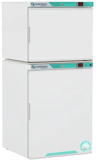 Corepoint PRF072WWW/0 23.75"  White Diamond Series Undercounter Refrigerator / Freezer Combination