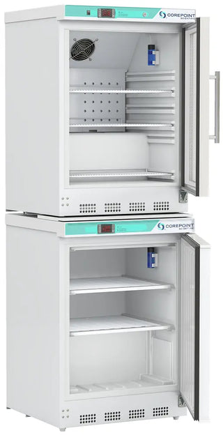 Corepoint PRF092WWGLH/0 23.75" White Diamond Series Upright Refrigerator / Freezer Combination