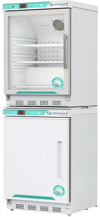 Corepoint PRF092WWGLH/0 23.75" White Diamond Series Upright Refrigerator / Freezer Combination