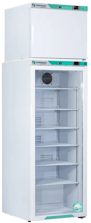 Corepoint PRF122WWG/0A White Diamond Series Upright Refrigerator / Freezer Combination