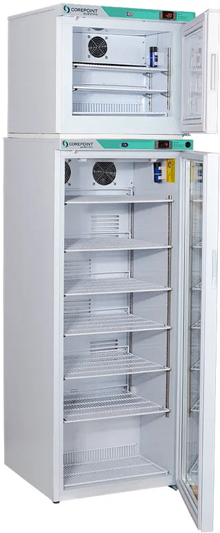 Corepoint PRF122WWG/0 White Diamond Series Upright Refrigerator / Freezer Combination
