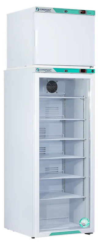 Corepoint PRF122WWG/0 White Diamond Series Upright Refrigerator / Freezer Combination