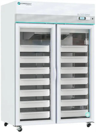 Corepoint Scientific NSBR492WSG-0, White Diamond Series Blood Bank Refrigerator, 49 cu.ft. Glass Door (Double Door)