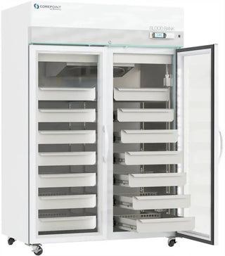 Corepoint Scientific NSBR492WSG-0, White Diamond Series Blood Bank Refrigerator, 49 cu.ft. Glass Door (Double Door)