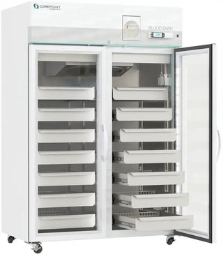Corepoint Scientific NSBR492WSGCR-0, White Diamond Series Blood Bank Refrigerator, 49 cu.ft. Glass Door