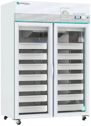 Corepoint Scientific NSBR492WSGCR-0, White Diamond Series Blood Bank Refrigerator, 49 cu.ft. Glass Door