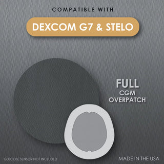 CoverGuard 101-201B CGM Overpatch for Dexcom G7 and Stelo, Black Full Coverage Sensor Protection with Non-Adhesive Center (25-Count)