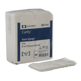 Curity™ 9972_CS  USP Type VII gauze sponges packaging with visible brand logo on a white background