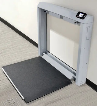 Detecto 7550, Wall-Mount Wheelchair Scale – Digital, Fold-Down Platform, 1000 lb Capacity