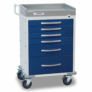 Detecto Rescue Series Anesthesiology Medical Cart – Blue, 5/6 Drawers, Standard or Loaded
