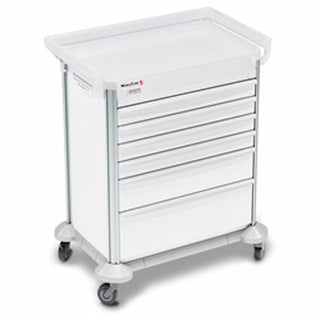 Detecto Mobile Care Series Medical Cart – Key Lock, White, 29 in. Without RFID