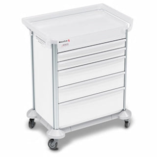 Detecto Mobile Care Series Medical Cart – Key Lock, White, 29 in. Without RFID