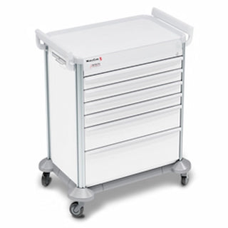 Detecto Mobile Care Series Medical Cart – Key Lock, White, 29 in. Without RFID