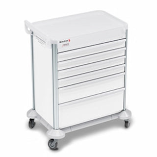 Detecto Mobile Care Series Medical Cart – Key Lock, White, 29 in. Without RFID