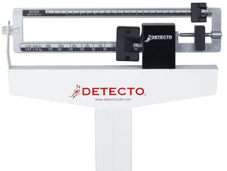 Detecto 6314 Doctors Beam Scale 400 lb Capacity with Height Rod Detecto scale on a white background